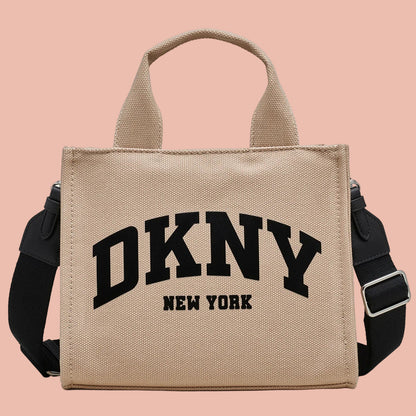 DKNY HADLEE SMALL CANVAS LOGO TOTE