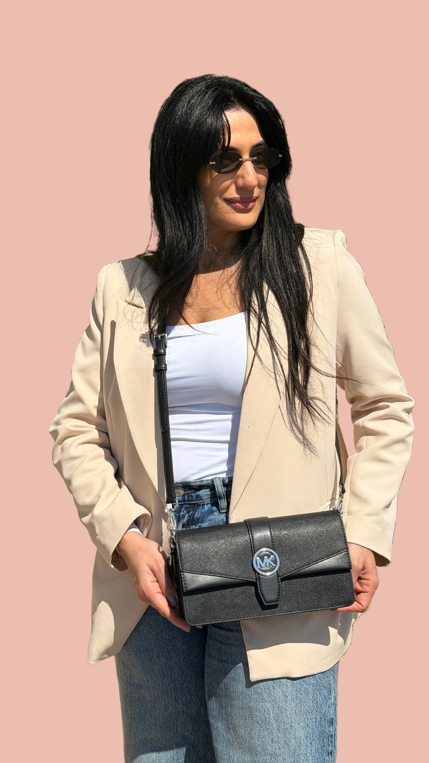 Michael Kors Greenwich Saffiano Leather Shoulder/ Crossbody