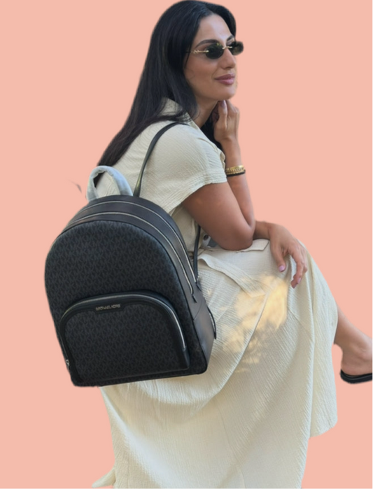 Michael Kors Monogram Backpack Full Black