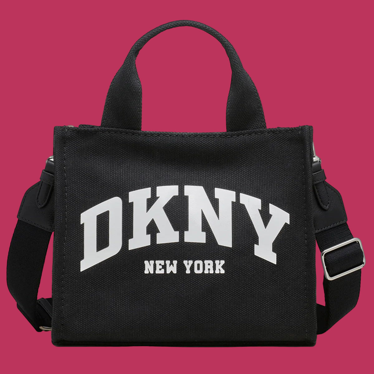 DKNY HADLEE SMALL CANVAS LOGO TOTE