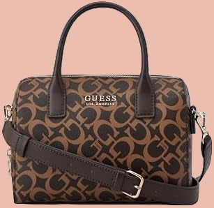 Guess Berkton Logo Barrel Satchel