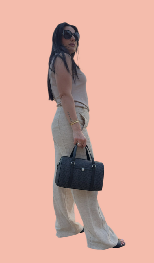 Michael Kors Monogram Large Baguette with Strap
