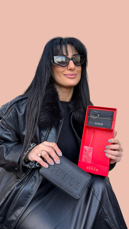 Guess Sandria Wristlet Wallet with Card Holder in Box