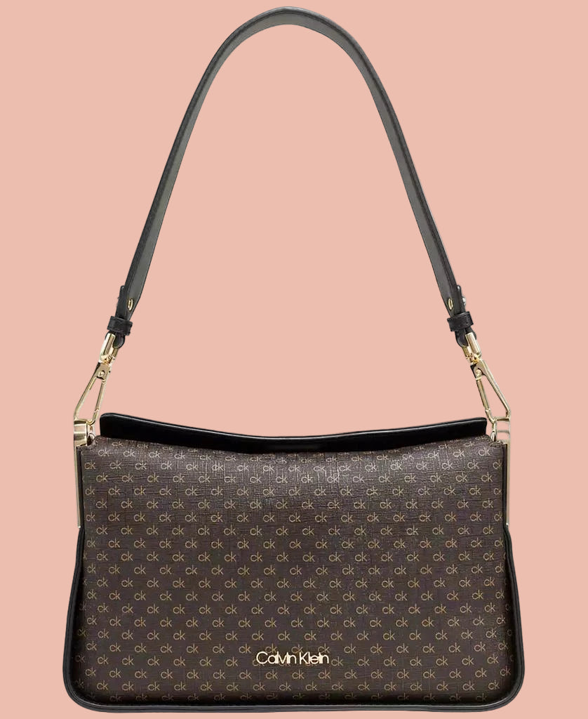 Calvin Klein Brown Monogram Shoulder