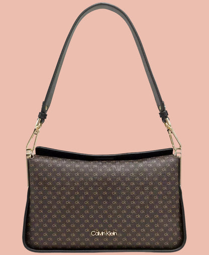 Calvin Klein Brown Monogram Shoulder