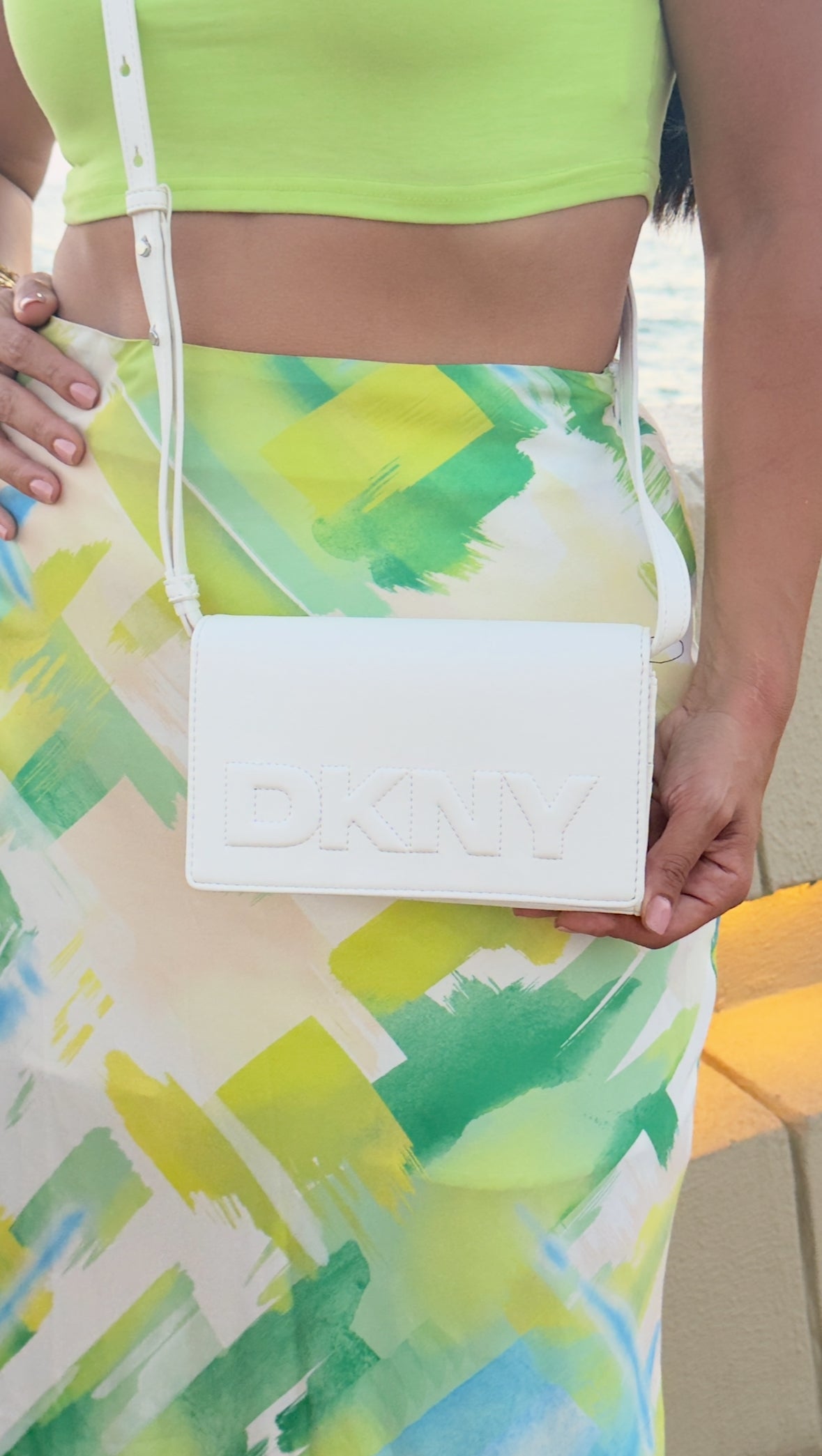 DKNY Savanna White Wallet Bag