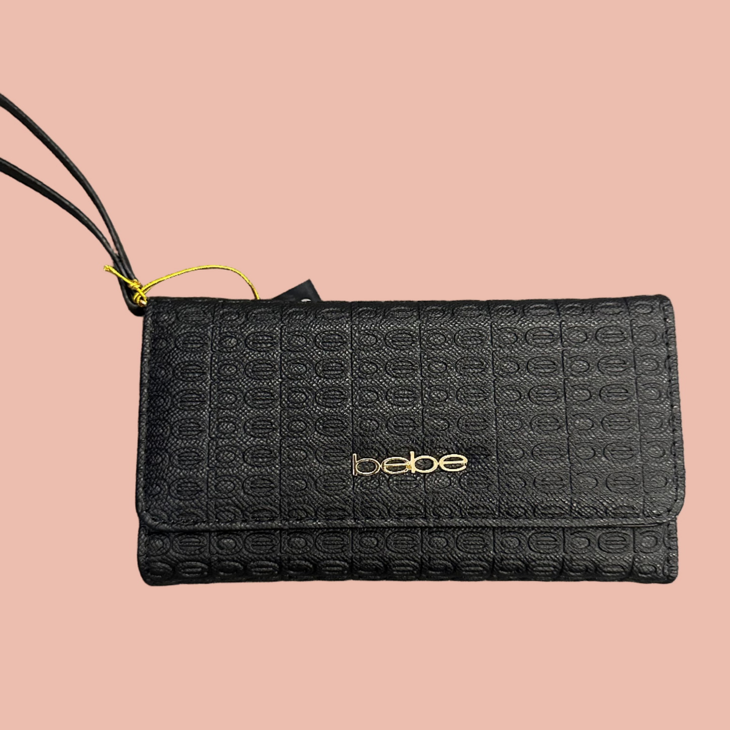 Bebe Logo Flap Wallet with Wristlet
