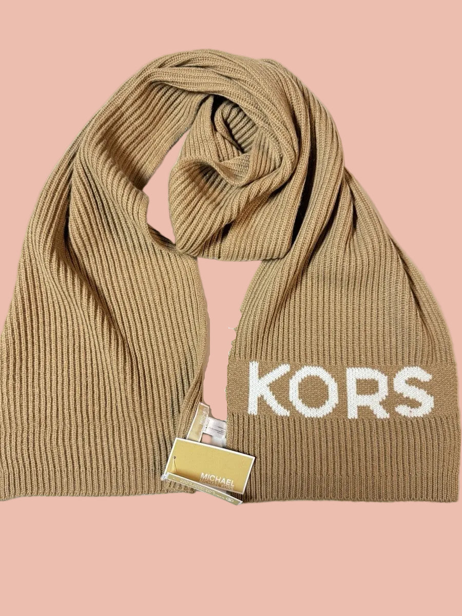 Michael Kors Fisherman Rib Knit Scarf and Headband Set