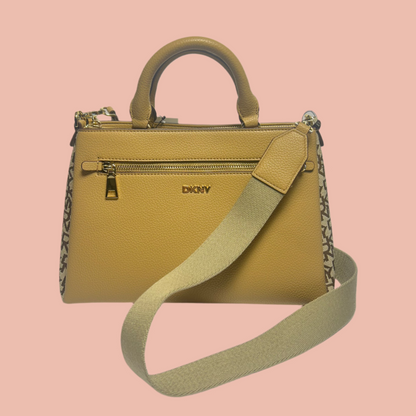 DKNY Satchel with Strap in Camel