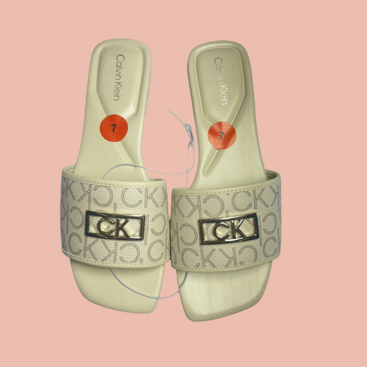 Calvin Klein Slides Beige