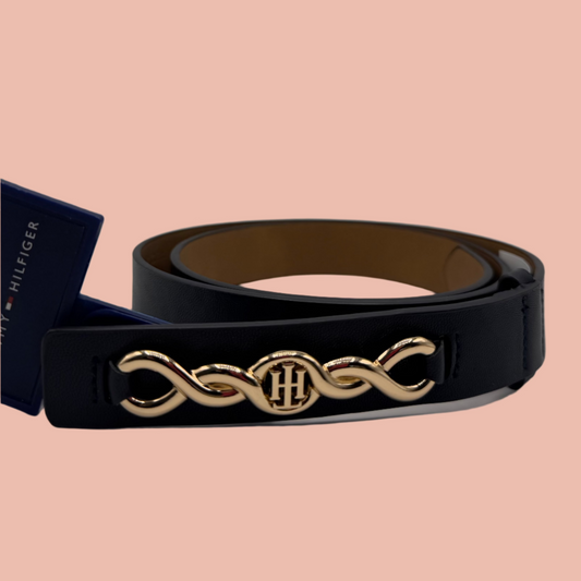 Tommy Hilfiger Women's Belt with Gold Buckle