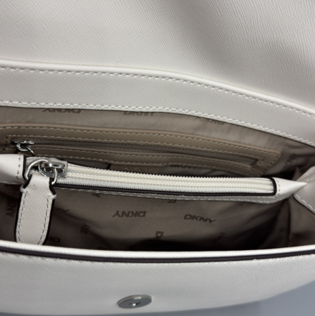 DKNY White Shoulder Bag
