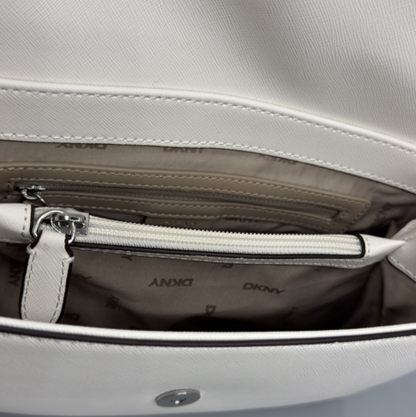 DKNY White Shoulder Bag