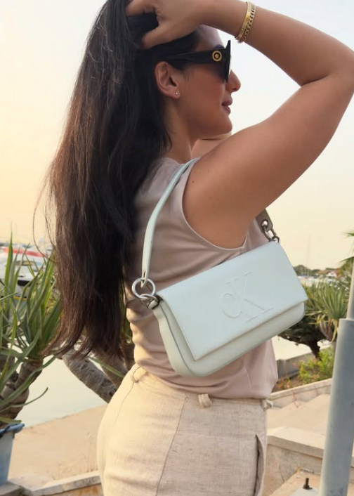 Calvin Klein White Shoulder Bag