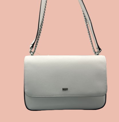 DKNY White Shoulder Bag
