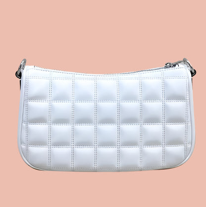 Michael Kors White Bag with Silver Hardware