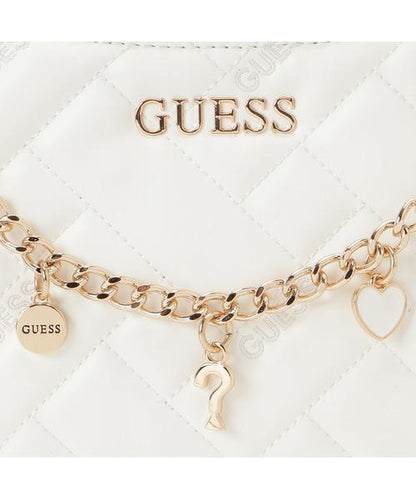 Guess White Bag with Gold Charms