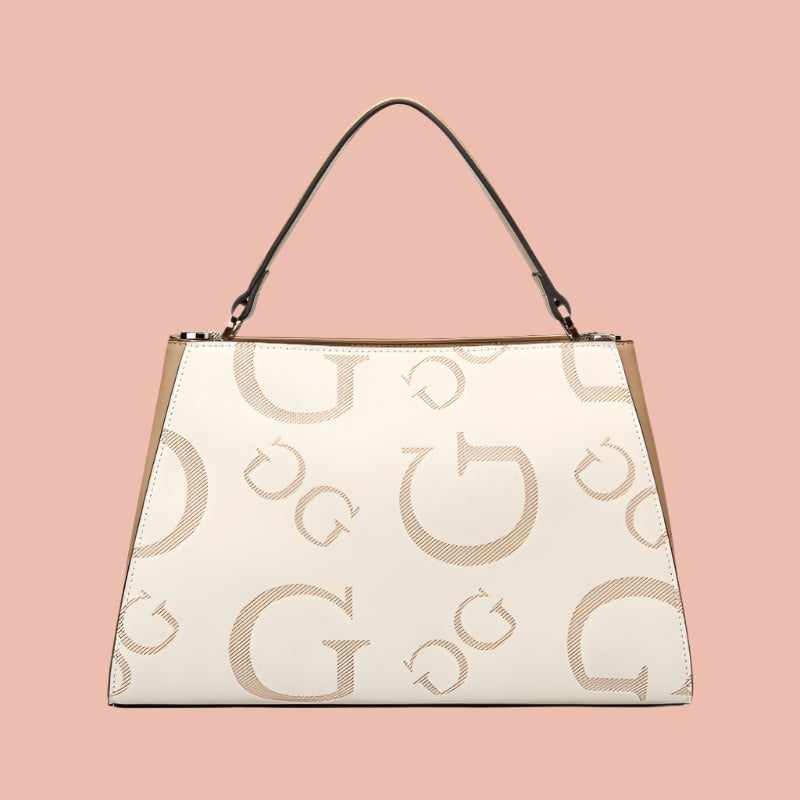 GUESS AVERI Brown & Beige Tote/Shoulder Bag