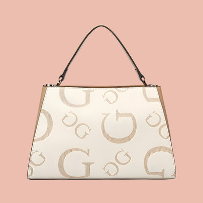 GUESS AVERI Brown & Beige Tote/Shoulder Bag