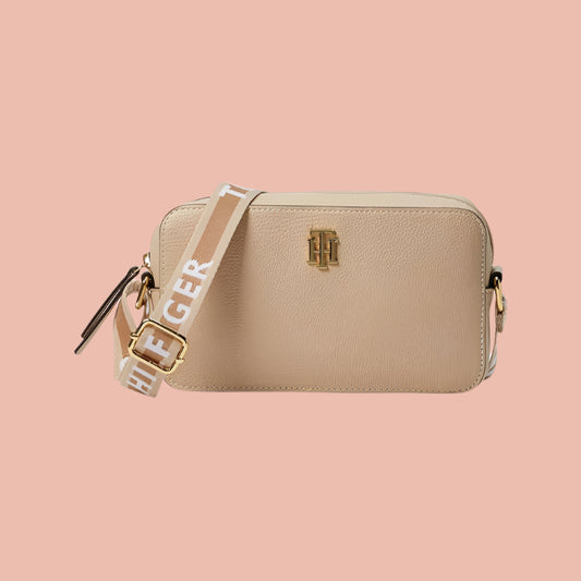 tommy hilfiger beige crossbody bag 
