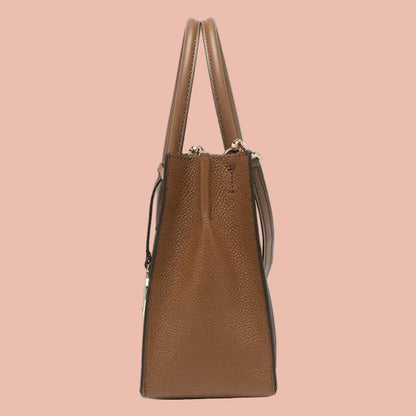 Michael Kors Mercer Medium Logo and Leather Accordion Crossbody Bag