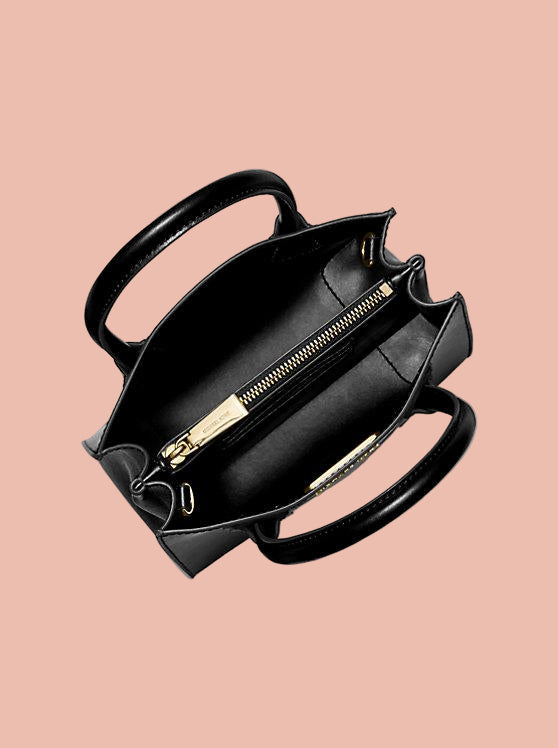 Michael Kors Mercer Medium Logo and Leather Accordion Crossbody Bag