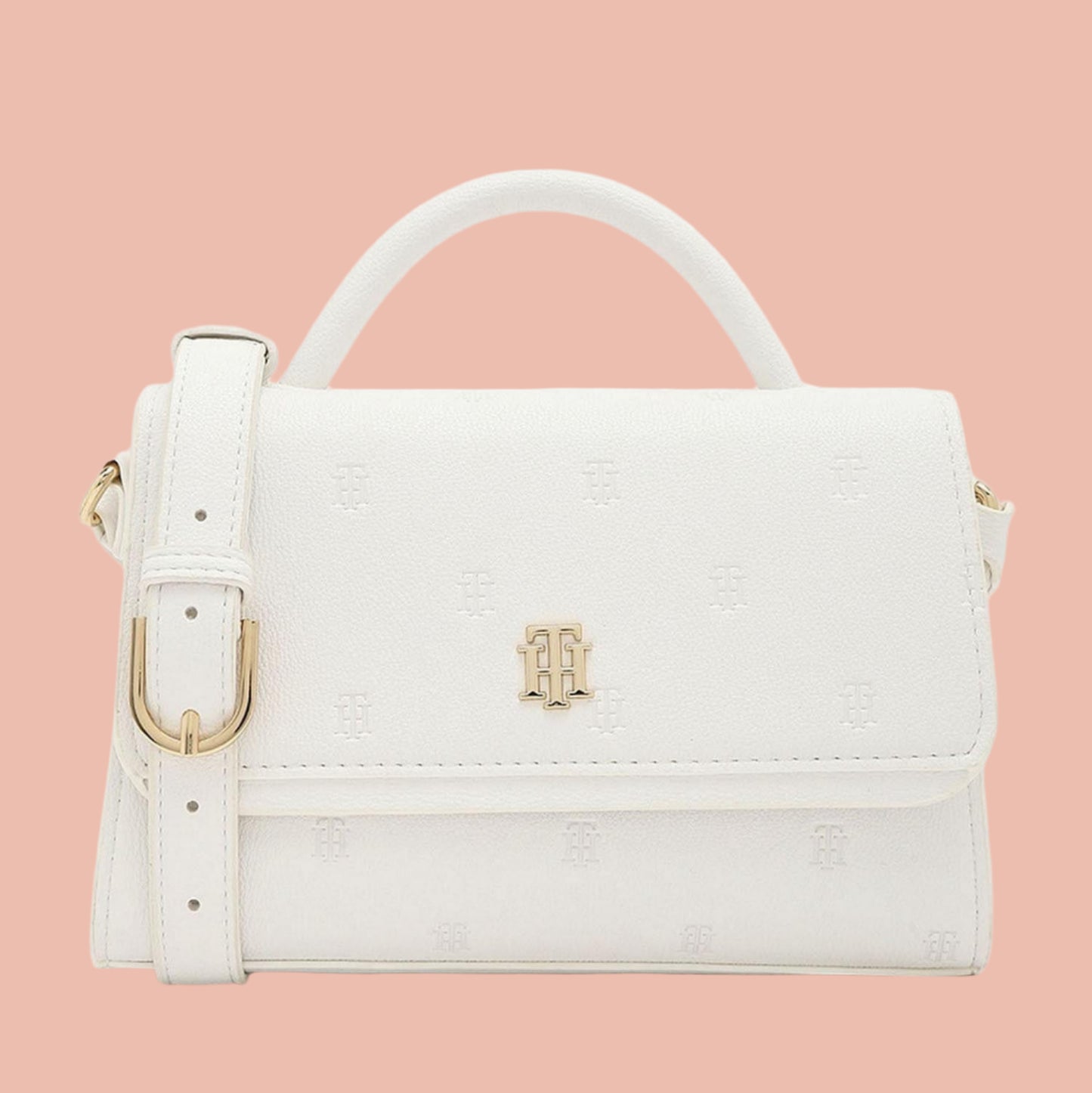 tommy hilfiger full white handbag 