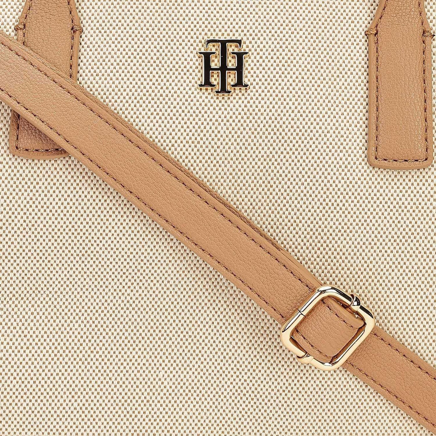 Tommy Hilfiger Brown & Beige Tote Bag